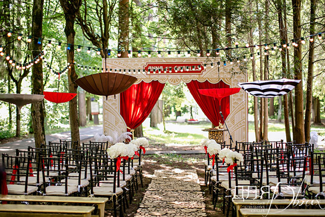 свадьба Анны и Шарля в стиле ар деко