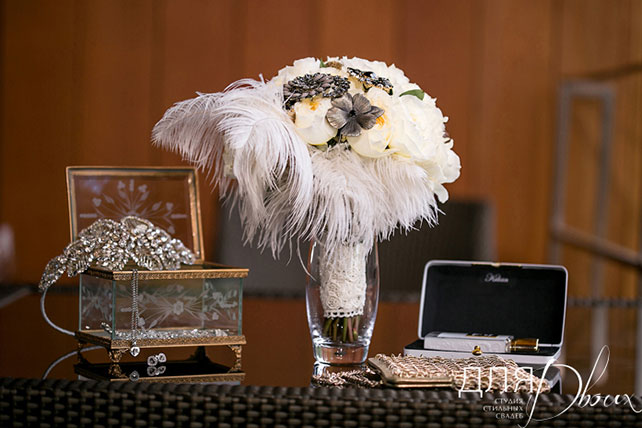 свадьба Анны и Шарля в стиле ар деко