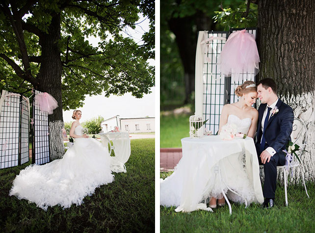 Изящная свадьба в тематике балет, фотосессия жениха и невесты