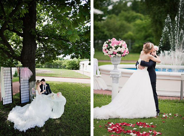 Изящная свадьба в тематике балет, фотосессия жениха и невесты