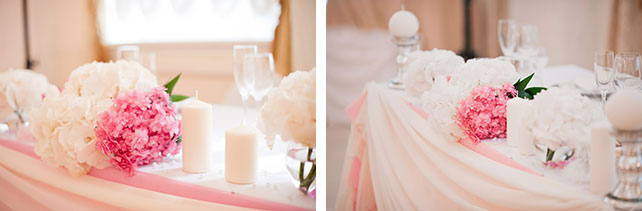 Изящная свадьба в тематике балет, декор банкетного зала