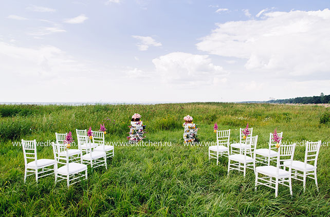 Свадьба в стиле бохо с полётом на воздушном шаре, место торжественной регистрации