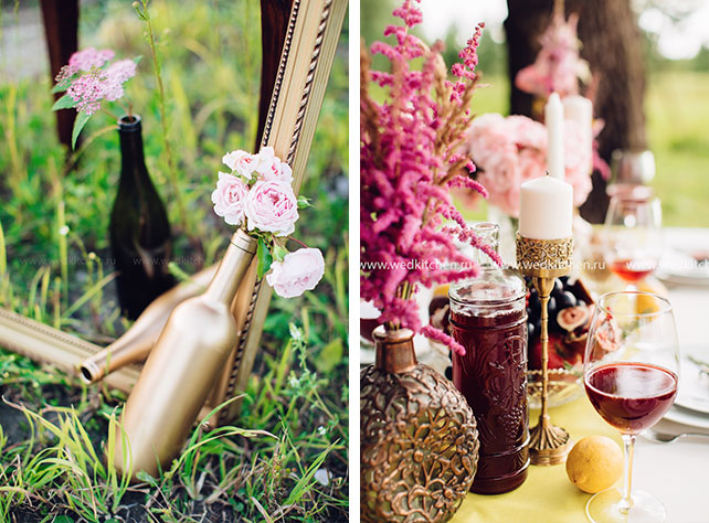 Свадьба в стиле бохо с полётом на воздушном шаре, невеста, костбм жениха, декор места торжества