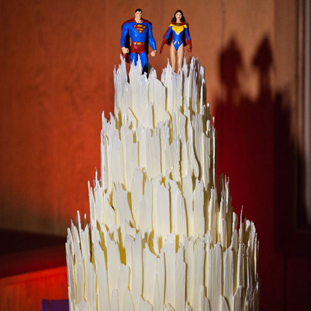 свадебный торт с героями комиксов, Мириам и Джей: свадьба по комиксам