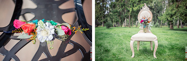 свадебная флористика,  Анна и Александр: свадьба в стиле настольной игры Диксит