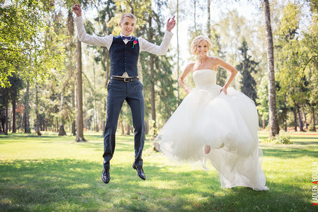 фотосессия жениха и невесты на поляне,  Анна и Александр: свадьба в стиле настольной игры Диксит