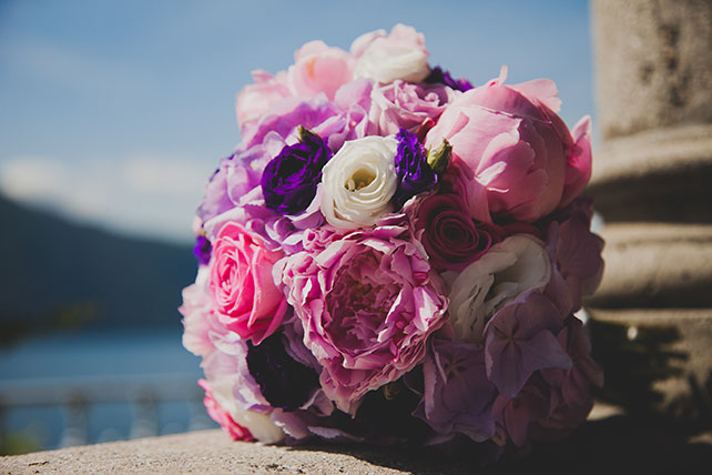 Оксана и Павел: свадьба для двоих на озере Комо, букет невесты