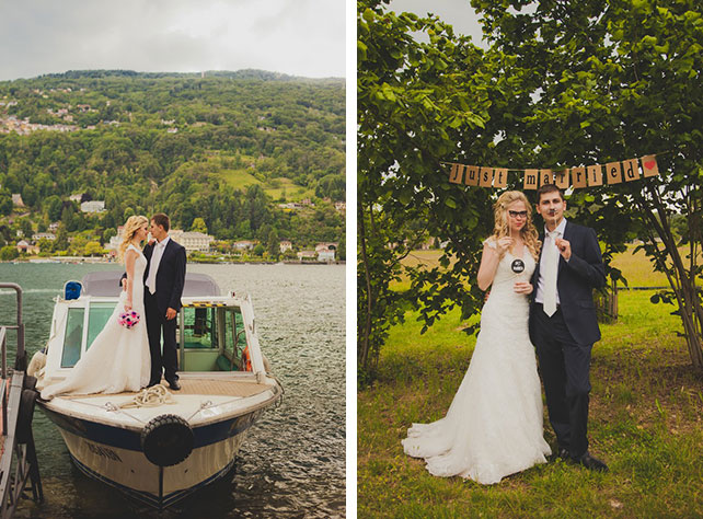 Оксана и Павел: свадьба для двоих на озере Комо, фотосессия жениха и невесты на катере