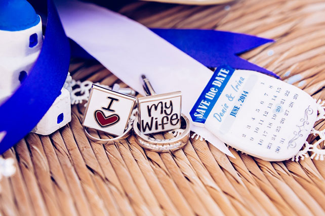 свадьба для двоих на Санторини, кольца