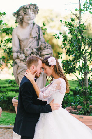 свадьба для двоих в Риме, жених и невеста