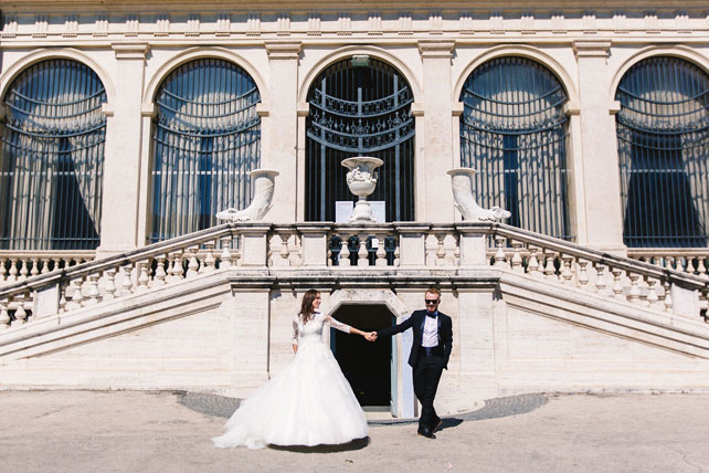 свадьба для двоих в Риме, жених и невеста