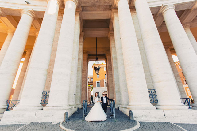 свадьба для двоих в Риме, жених и невеста