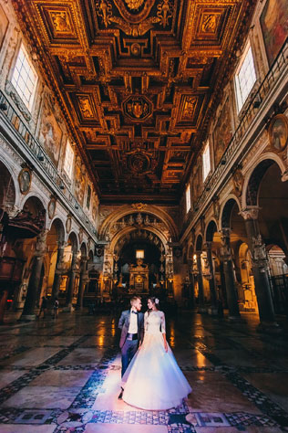 свадьба для двоих в Риме, жених и невеста