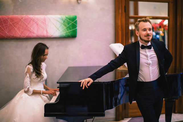 свадьба для двоих в Риме, жених и невеста