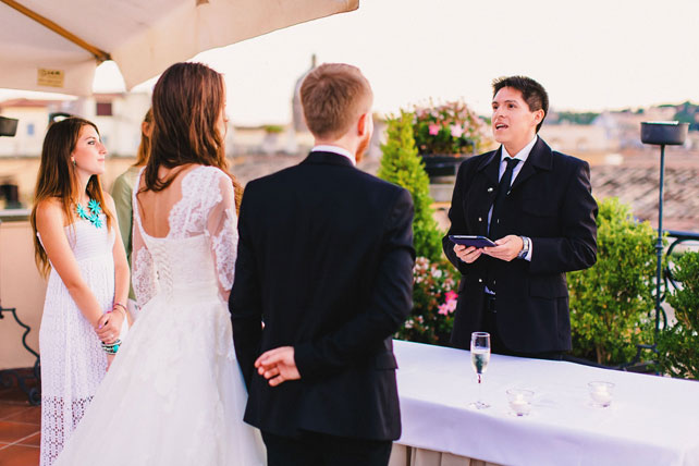 свадьба для двоих в Риме, жених и невеста