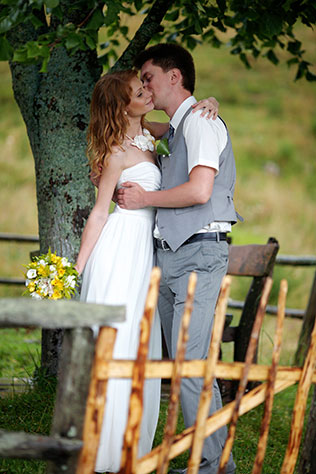 свадьба для двоих в Словении, жених и невеста