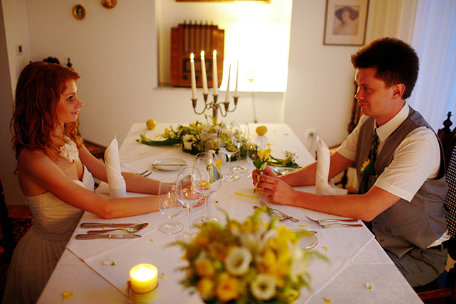 свадьба для двоих в Словении, романтический ужин для двоих