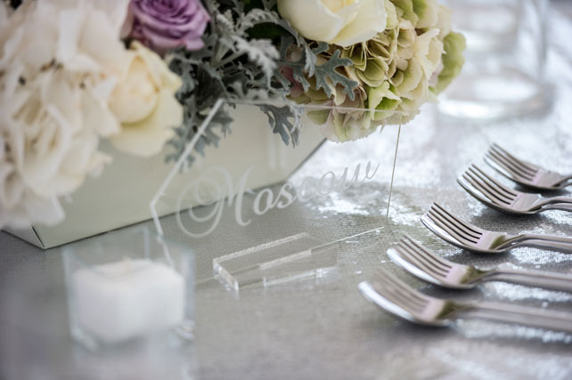 свадьба города мира, декор столов