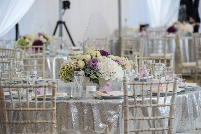 свадьба города мира, декор столов