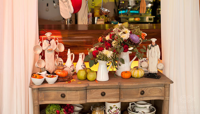 Максим и Юля: свадебно-гастрономический мюзикл Кухня, декор свадьбы в стиле Кухня