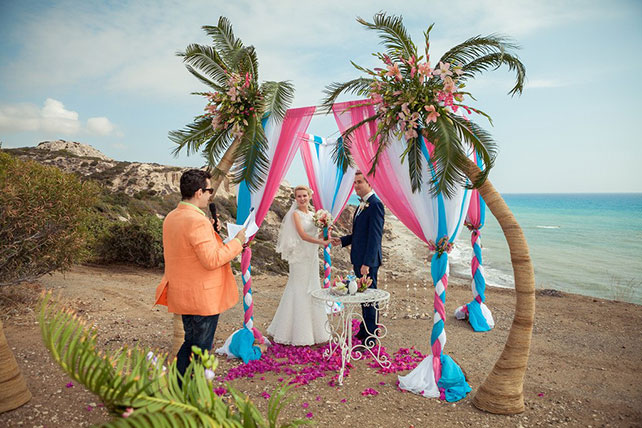Свадьба на Кипре, церемония на пляже