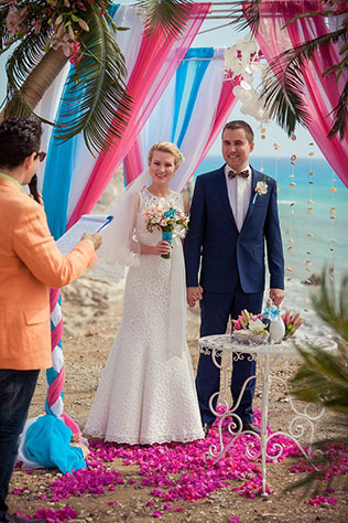 Свадьба на Кипре, невеста и жених