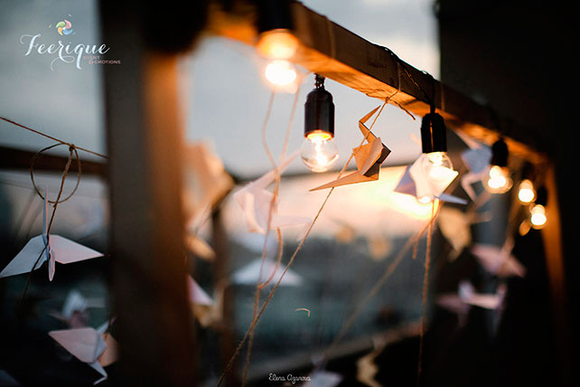 Свадьба для двоих на крыше, декор свадебной арки