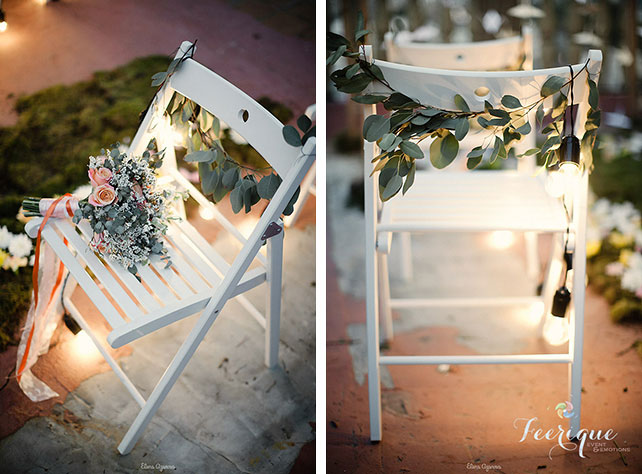 Свадьба для двоих на крыше, декор места торжества