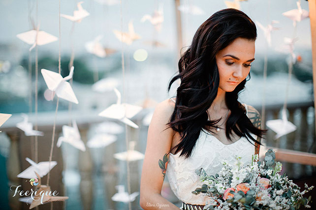 Свадьба для двоих на крыше, образ невесты