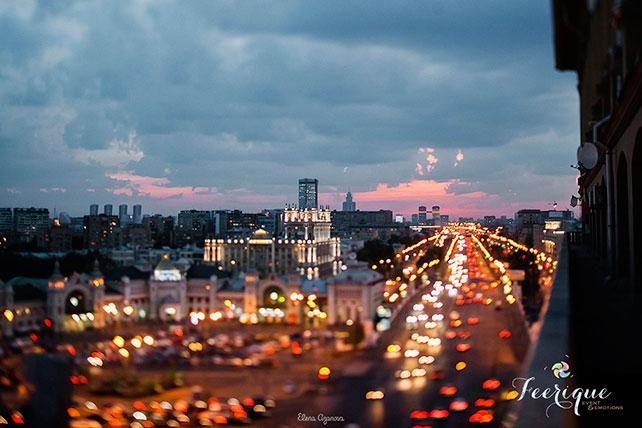 Свадьба для двоих на крыше, вид с крыши