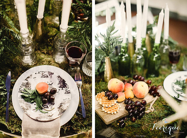 Свадьба для двоих на крыше, декор свадебного стола