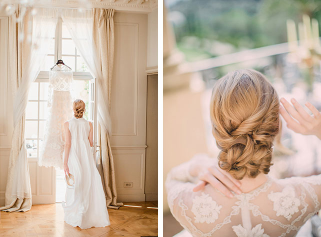 Свадьба на лазурном берегу Франции, утро невесты, прическа невесты