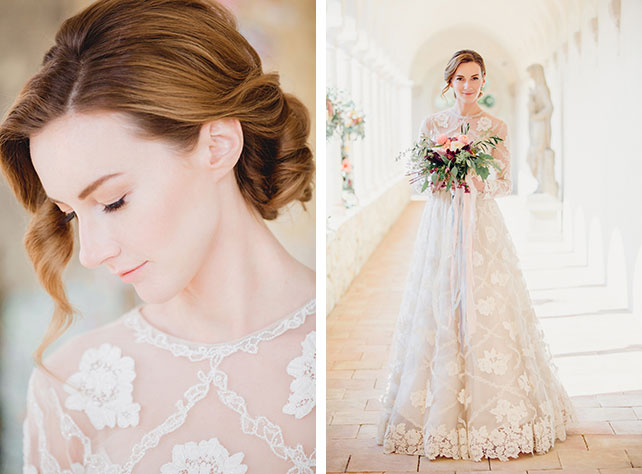 Свадьба на лазурном берегу Франции, свадебный макияж, платье невесты