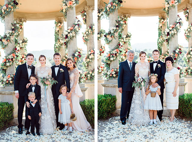 Свадьба на лазурном берегу Франции, фотосессия гостей с молодоженами