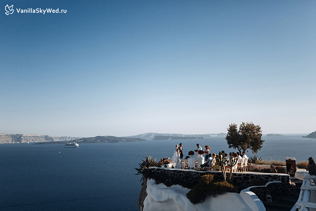 свадьба на Санторини, место церемонии