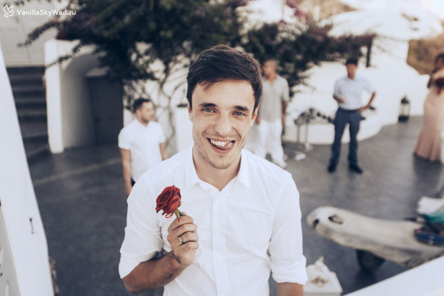 свадьба на Санторини, жених