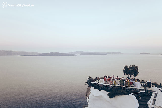 свадьба на Санторини, место торжества