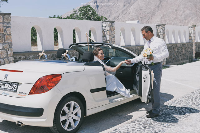 Свадьба на Санторини, свадебный автомобиль