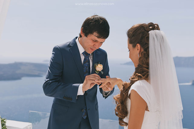 Свадьба на Санторини, церемония бракосочетания