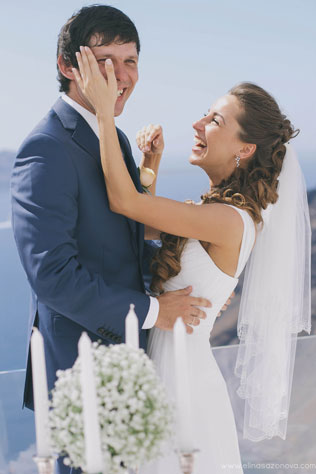 Свадьба на Санторини, церемония бракосочетания