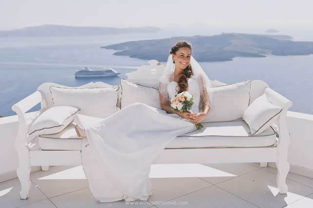 Свадьба на Санторини, невеста