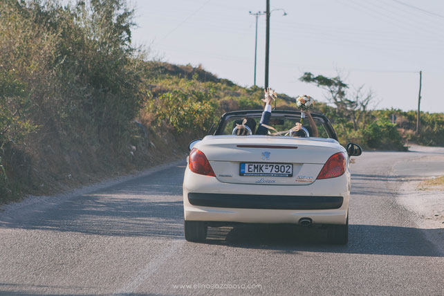 Свадьба на Санторини, свадебный автомобиль