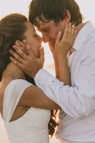 Свадьба на Санторини, жених и невеста