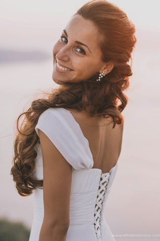 Свадьба на Санторини, невеста