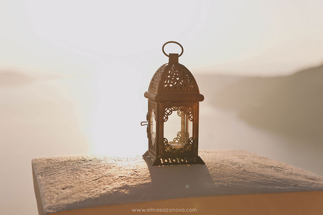 Свадьба на Санторини, фонарь