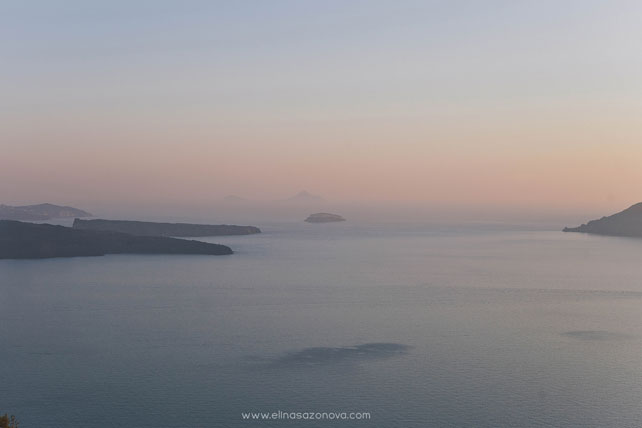 Свадьба на Санторини, вид на море