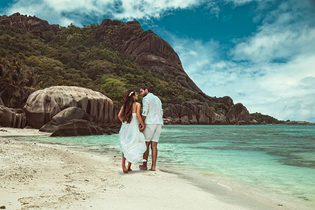 Свадьба на Сейшелах, фотосессия на пляже