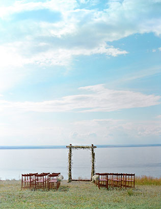 современная свадьба, арка регистрации