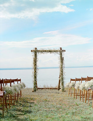 современная свадьба, арка регистрации