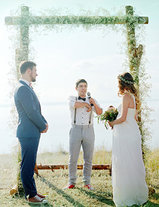 современная свадьба, торжественная регистрация